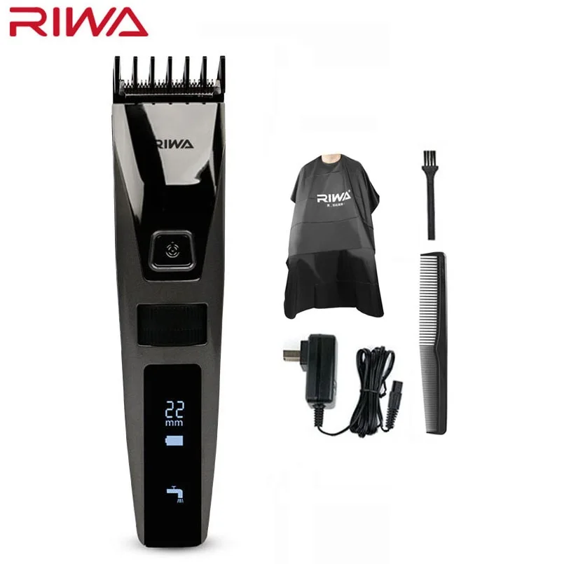 Hair Clipper Riwa K3 профессиональная машинка для стрижки волос одна Встроенная расческа перезаряжаемая Водонепроницаемая Мужская машинка для стрижки волос беспроводной ЖК-дисплей - Цвет: Hair Clipper