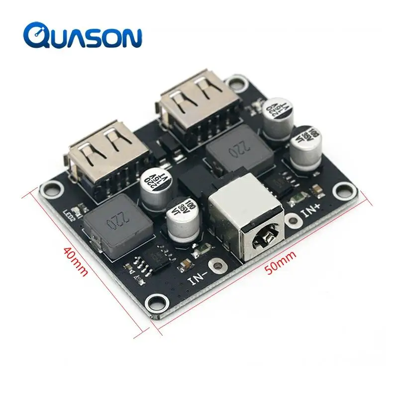 Dual 2 doble USB Módulo de carga rápida entrada 6V- 30V puerto único 24W soporte QC2.0 QC3.0 QC 2,0 3,0 tablero de vehículo de coche ► Foto 3/6