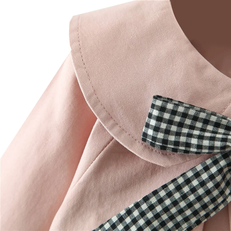 Autumn Children Toddler Clothing Baby Girl Turn-down Collar Outerwear Bowknot Design Casual Sweatshirt Kids Outfits Jacket Tops