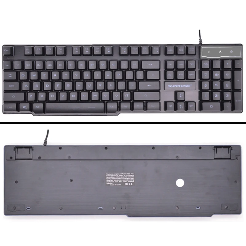 Russian Keyboard Wired Gaming Keyboard 104 Keys Backlit LED Keyboards USB Waterproof Mechanical Feel Gamer Keyboard For Laptop