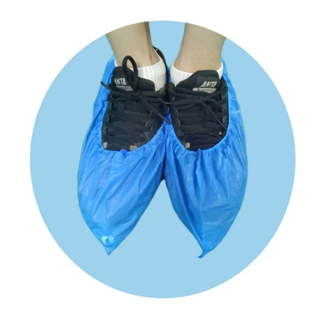 100 шт чехлы для обуви пластиковые одноразовые бахилы Overshoes медицинские водонепроницаемые