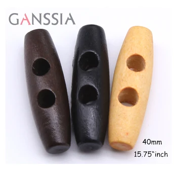 

25pcs/lot 40mm Natural Color Olive shape horn buttons Wooden sewing button for garment Scrapbooking diy accessories (ss-851)
