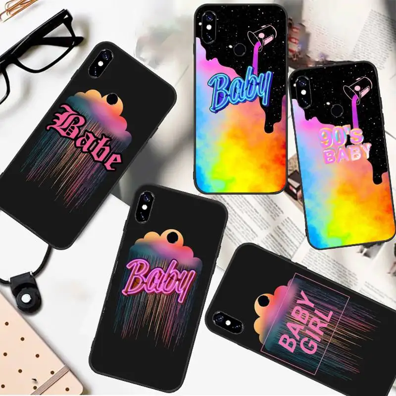 

BABY babygirl Text art Phone Case For Xiaomi Redmi Note 4 4x 5 6 7 8 pro S2 PLUS 6A PRO