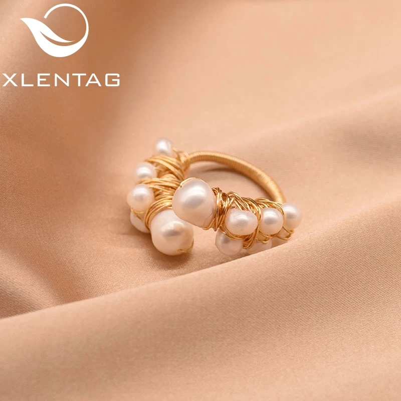 XlentAg чистое натуральное пресноводное кольцо с белым жемчугом женское ручной работы подарок на свадьбу