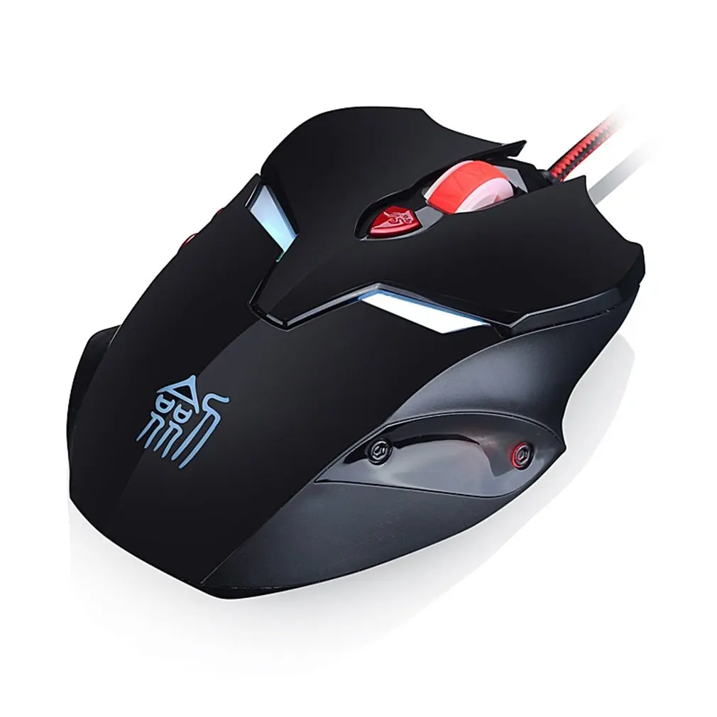 JS-L1 светодиодный USB Проводная оптическая игровая мышь Регулируемая 3200 dpi ноутбук 8 кнопок