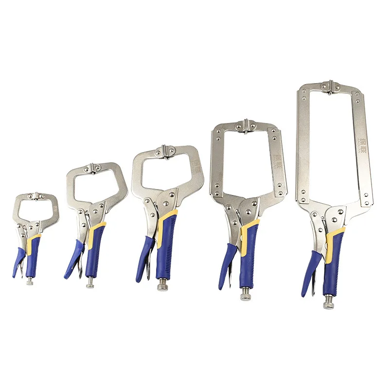 Multi-functional C-type Flat Locking Grip Vise Pliers Carbon Steel Welding Quick Fixing C Clamp Round Wood Tenon | Инструменты