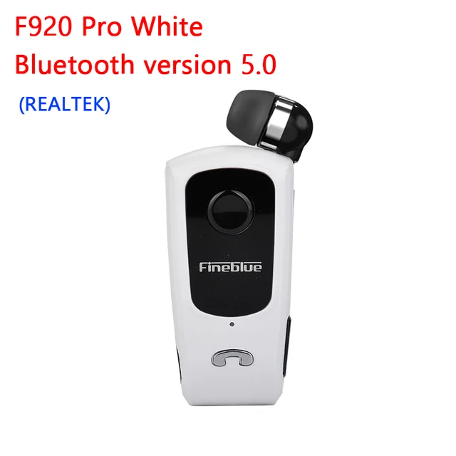 Fineblue F920 Pro Mini Wireless Earphone Retractable Portable Bluetooth Headset Calls Remind Vibration Sport Run Gamer Headphone F920 Pro White