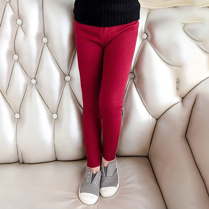 

Autumn Toddler Baby Girls Solid Pattern Pants Leggings Children Cute Stretchy Warm Trousers Bottoms New Hvlv