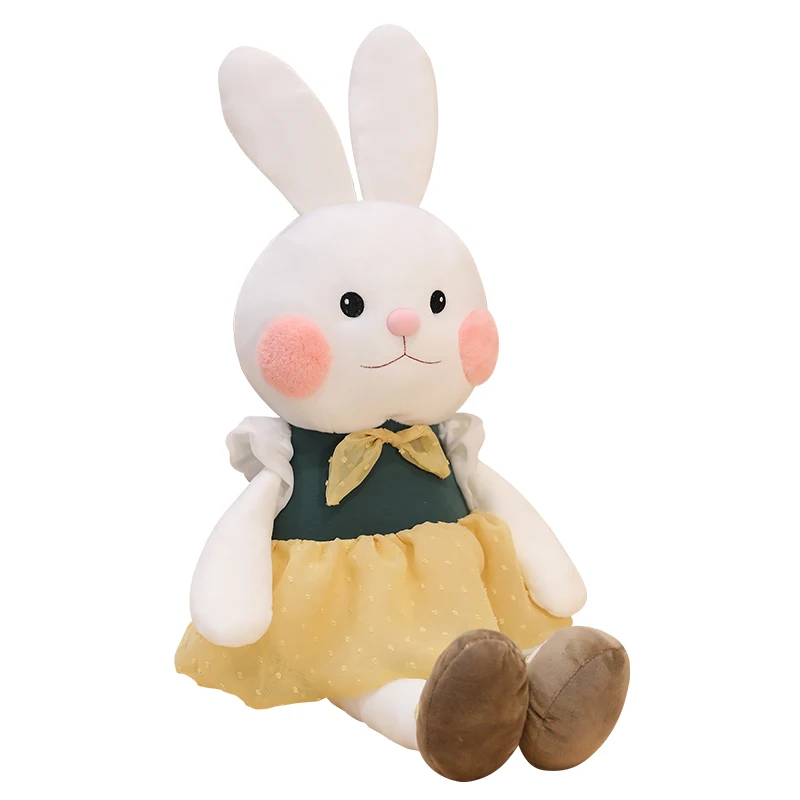 Lovely Cute Cartoon Long Ears Rabbit Dressed Doll Soft Plush Toys For Children Bunny Sleeping Mate Stuffed Baby Gift | Игрушки и хобби