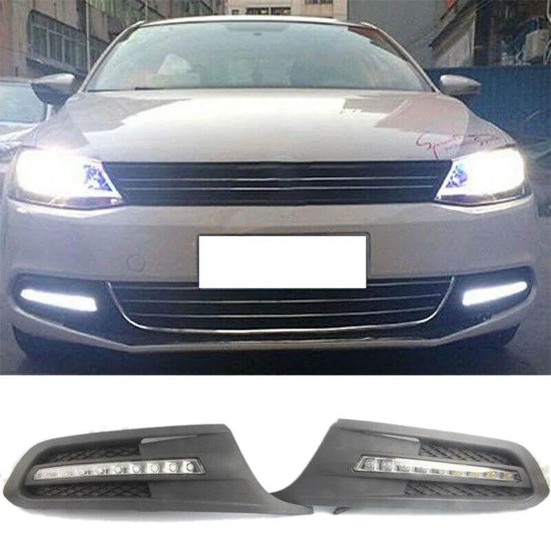 US $65.41 Car LED Daytime Running Light DRL Fog Lamp for JETTA SAGITAR MK6 2010 2011 2012