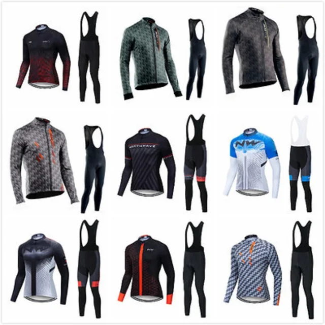 US $25.37 2020 Pro NW Bike Team Quick-drying Jersey Long Sleeve Jersey and Cycling Pants Breathable Cycling J