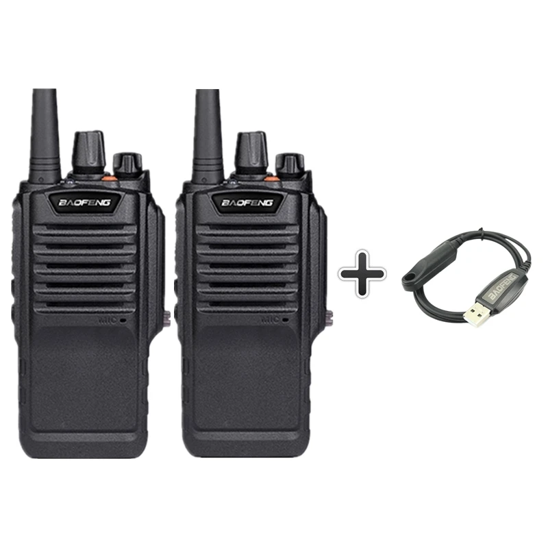 2 шт. Baofeng Водонепроницаемый BF-9700 IP67 иди и болтай Walkie Talkie “иди и 7 Вт 2800 мАч UHF радио Амадор BF 9700 Walkie-Talkie BF9700 Woki токи удобный Talky - Цвет: add 1 cable