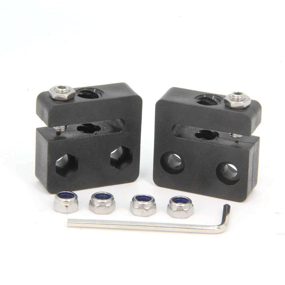 2PCS Anti-Backlash Nut Block for 8mm Diameter, 2mm Pitch 2mm/4mm/8mm Lead POM Screw Nut for CNC and 3D Printer Parts 3d printer accessories t v openbuildd type anti backlash t8 screw 8mm nut block pitch 2mm lead 2mm 4mm 8mm pom square t8 nut