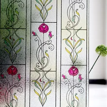 Оконная пленка с пятнистым цветочным узором, статическая пленка, 3D лазерное тиснение, защита от солнца, защита от плесени, защита конфиденциальности, оконное покрытие