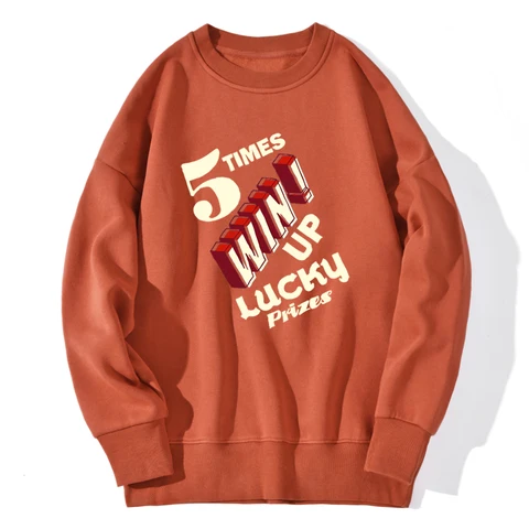 Times Win Up Lucky Sweatshirt For Mens Streetwear Fashion Hoody Hipster Outwear Pullovers Autumn Hip Hop Moletom Masculino
