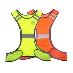 Светоотражающий жилет один размер, Регулируемый Безопасность, высокая видимость ткани ночной бег езда куртка безопасности