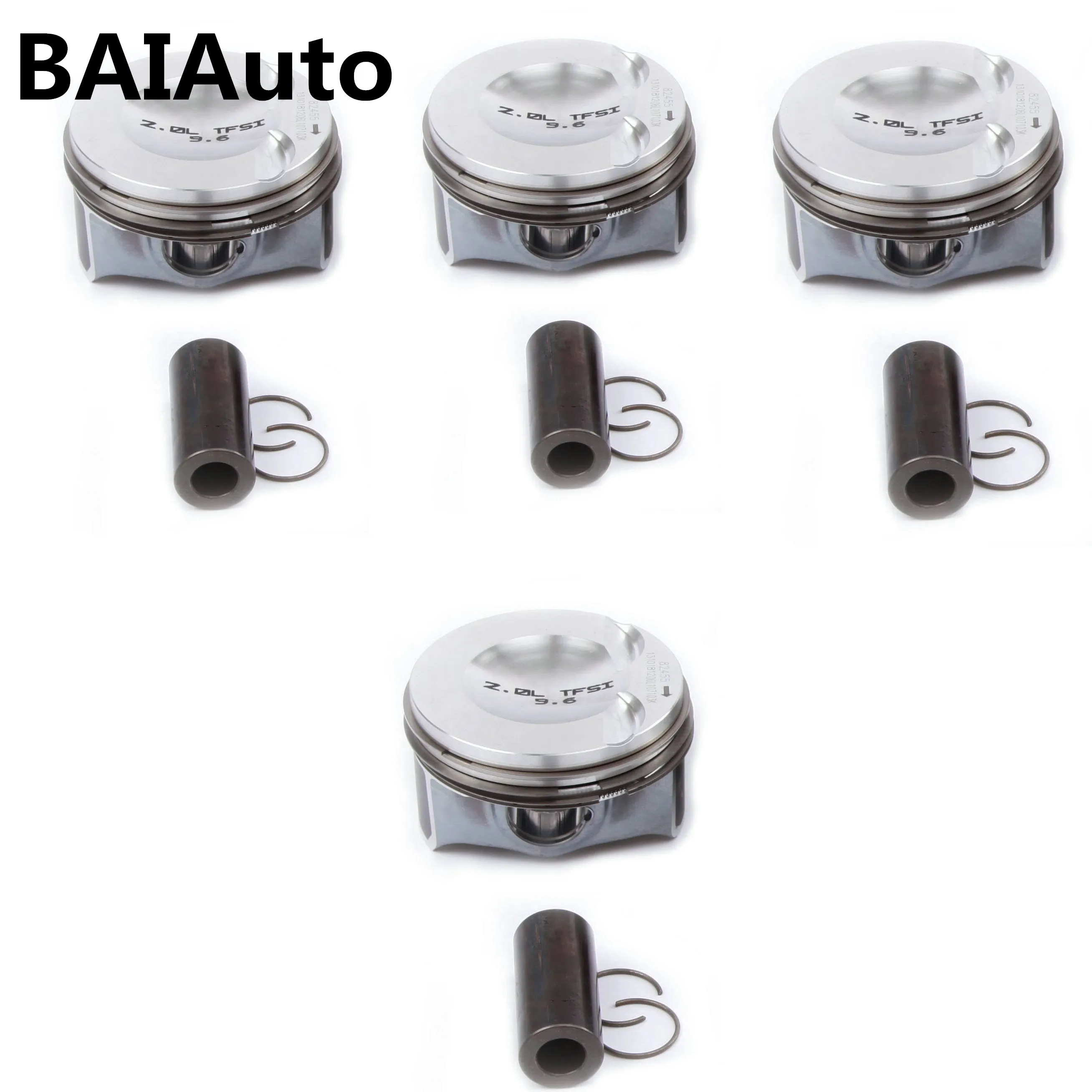 

4PCS 1.4T 1.8T 2.0T Turbocharger Piston And Piston Rings For Audi A1 VW Golf Jetta MK5 6 B7 Pin 19mm 03C 107 065 BF 06H107065DF
