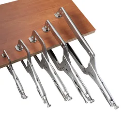 Pince fixe rapide pour le travail du bois, serrage manuel à tête plate, soudage, outil multifonction 