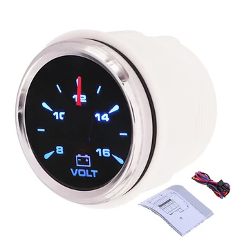 

New Mini Motorcycle Voltmeter 12 V 24 V Meter Volt Meters for Auto Boat Motorcycle Yacht RV 8-Color Back light