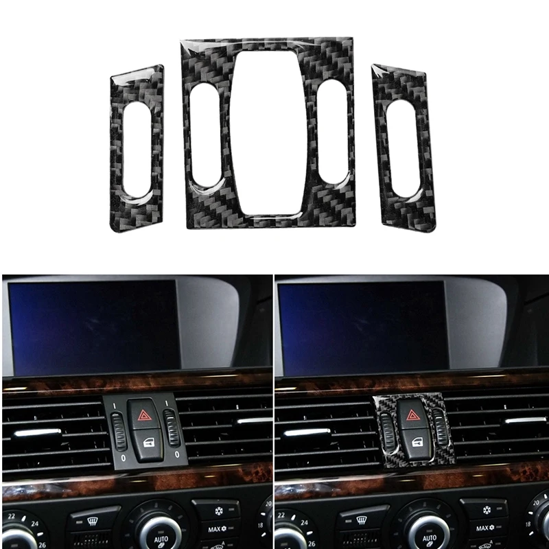 

Carbon Fiber Front Air Conditioner Outlet Panel Cover Trim for BMW E60 2004-2010