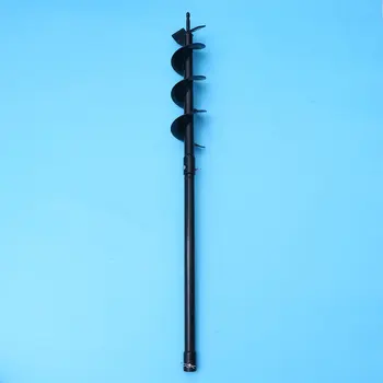 

1set Ground Auger Spiral Auger Bit for Plowing and Planting Auger Bit with Extension Rod (Black)