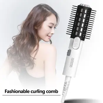 

25W Electric Hot Comb Hair Straightener Curler Wet Dry Hair Brush 2 in 1 Multi-functional Hot Air Comb Hair Styling Appliance