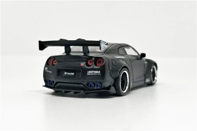 1: 64 Мини GT LB работает 2,0 Nissan GTR R35 MIJO США Эксклюзивный матовый черный LHD литая под давлением модель автомобиля