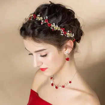 

Women Girl Hairband Headband Flower Wreath Bridal Wedding Hair Accessories