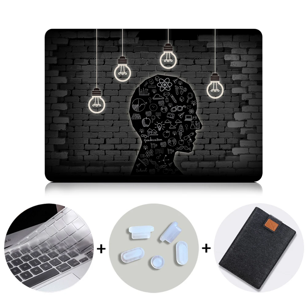 МТТ чехол для ноутбука Apple MacBook Air Pro Retina 11 12 13 15 Touch bar лампочка печатных mac book 12 дюймов жесткий - Цвет: MB09