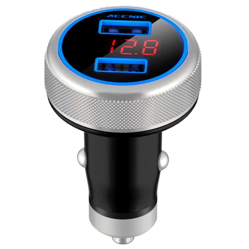 ACCNIC, беспроводной fm-передатчик, Bluetooth, автомобильный двойной USB 3, 2A, дисплей напряжения, автомобильное зарядное устройство, музыка, мини mp3-плеер - Название цвета: NO.1