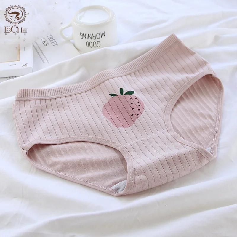Culotte хлопковые трусики женские розовые Клубничные трусы сексуальное нижнее