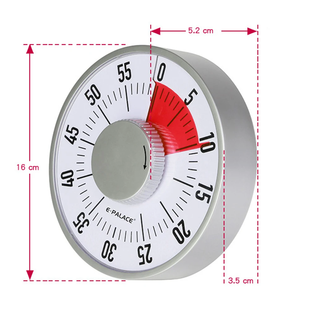 1Pc Kitchen Timer Mechanical Magnetic Alarm Counter Clock for Roasting Cooking