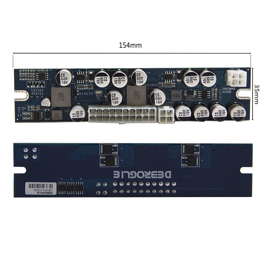 Debroglie Módulo de Fonte de Alimentação Novo Conector Macho de 300w 12v 6pin de Entrada Pcie Pico para pc Itx Mute 24p Modo Atx Cabos de computador e conectores - Imagem 3
