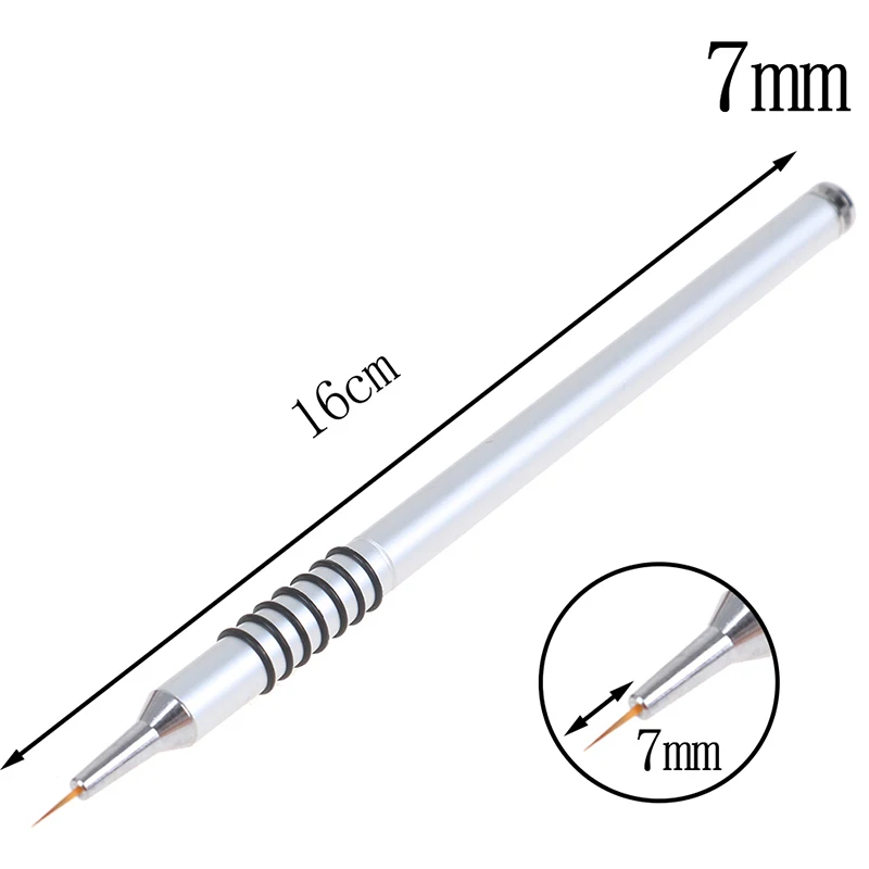 Темно-серый 1pcs Professional Acrylic UV Gel Nail Art Design Painting Dots Drawings Brush Pen Handle Manicure Tools free shipping - Цвет: Темно-серый