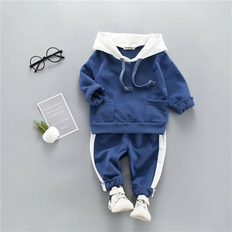 

Spring Baby Casual Tracksuit Children Boy Girls Cotton Long Sleeve Tops Pants 2Pcs/Sets Kids Leisure Sport Suit Infant Clothing