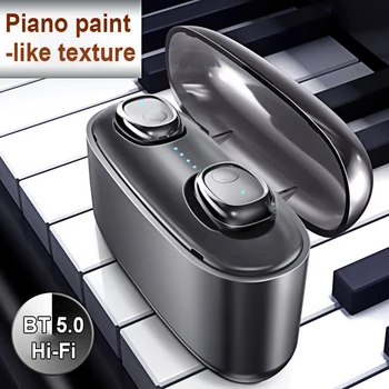 

Wireless Earphone Bluetooth 5.0 TWS Wireless Headset Waterproof Noise cancelling Smart Touch Light Display Bluetooth Earphones