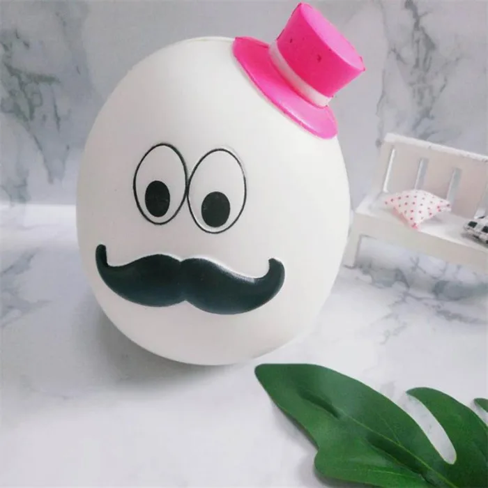 Jumbo Kawaii, яйцо с бородой, мягкое, медленно поднимающееся, растягивающееся, сжимающее, детские игрушки, снимающие стресс, подарки для взрослых, AN88