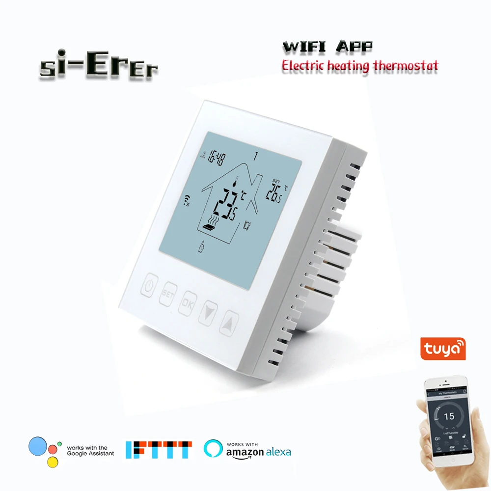 16A electric heating thermostat, 0.5 � precision control, WIFI thermostat mobile phone APP connection control