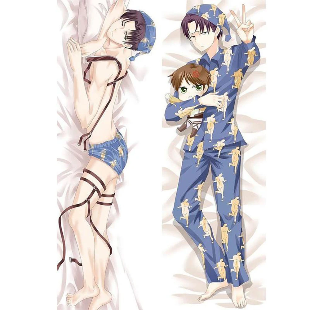 Japanese Customize Anime Attack On Titan Sleepwear Levi Throw Otaku Dakimakura Gifts Bedding Hugging Body Pillow Case 150x50 Cm Pillow Case Aliexpress