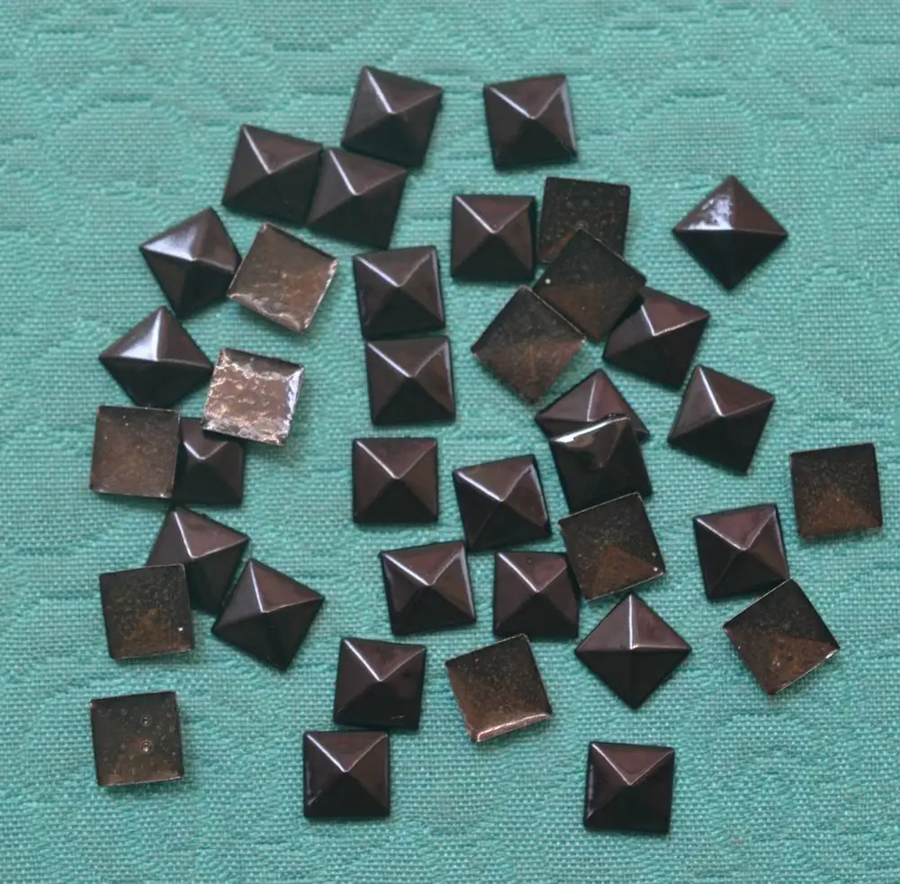 DIY 7mm pyramid studs in Black 300pcs Studs And Spikes Craft Cool Star 200pcs Punk Garment Rivets For Clothes Bag Shoes | Дом и сад