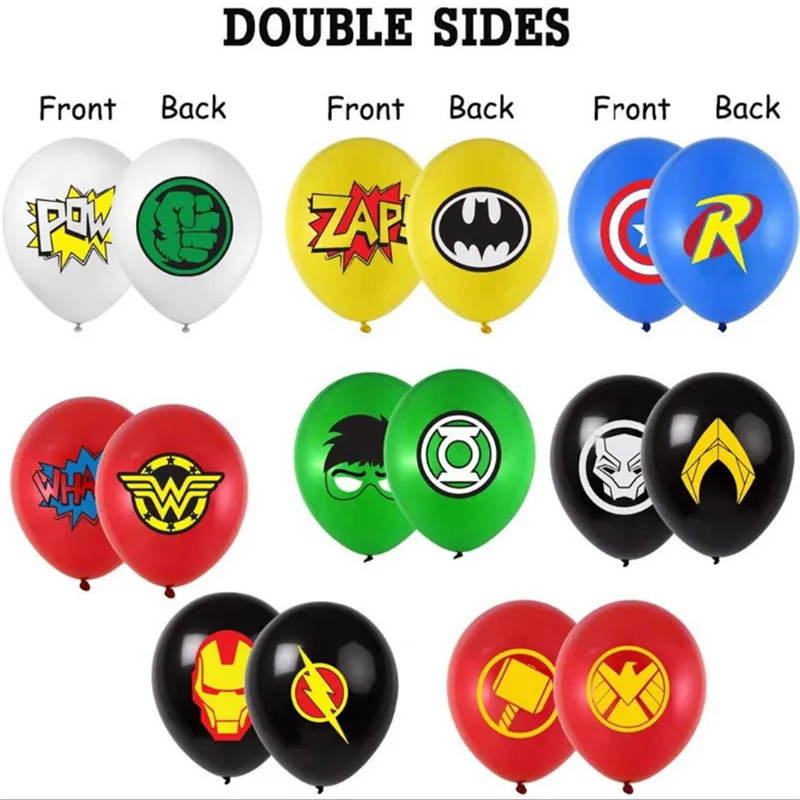 12 дюймовый латексный шар супергероя Железный человек Халк Мститель для будущей