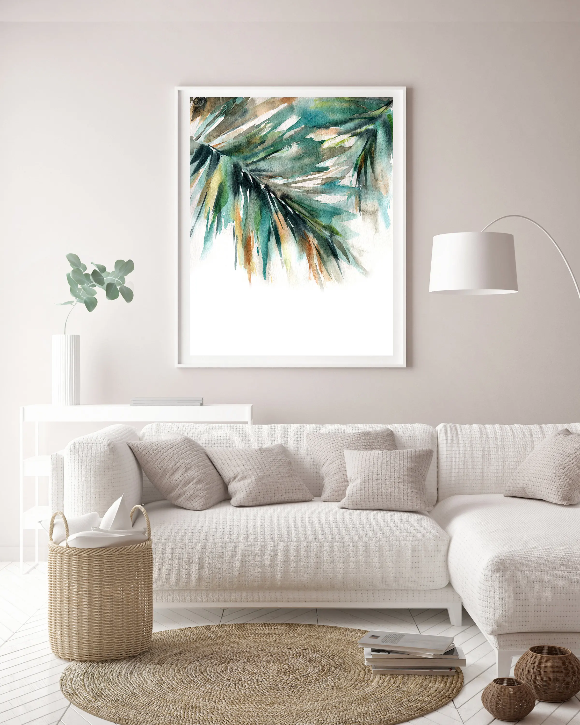 Palm Leaves Wall Art Print Greenery Botanical Decor Large Sizes Giclée Fine | Дом и сад