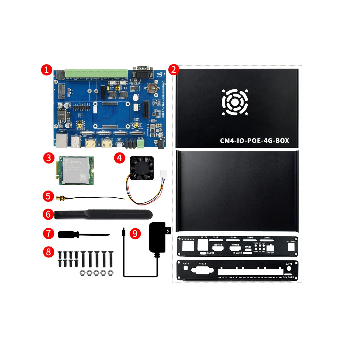 4G Lte Poe Io Carrier Expansion Board Con Case Starter Kit Per Rpi Raspberry Pi Compute Module 4 Cm4 Lite 2Gb 4Gb 8Gb Ram