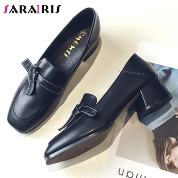

SaraIris Spring Office Female Square Toe Slip On Shallow High Heel Pumps 2020 Casual Solid Classic Pumps Women Shoes Woman