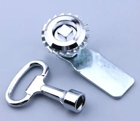 Four-corner lock 1 комплект из цинкового сплава MS705 треугольный замок газовый счетчик замок ключ Электрический счетчик газа защелка коробки кулачковые замки высокое качество замок ящика - Цвет: Four-corner lock