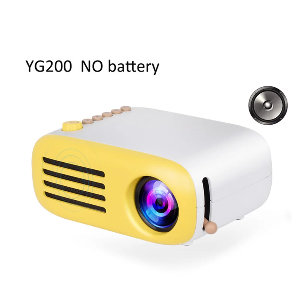 YG200 LED Protable Projector Focus Lens 1080P 3D Visual 80-inch Screen ForHome Theater Intelligent Dual Proiector Mini Projector best projector for home theater Projectors