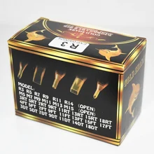 50 шт./кор. круглые плоские золотые акулы стерилизованное одноразовое сопло иглы Советы для машинка для тату иглы