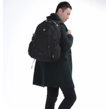 Швейцарская сумка для ноутбука, брендовая Водонепроницаемая Большая вместительная нейлоновая черная сумка-рюкзак для ноутбука, дорожная сумка для женщин и мужчин