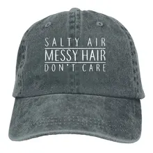 Бейсбольная кепка Salty Air Messy Hair Don't Care-1 Женская Бейсболка s Регулируемая шляпа для папы