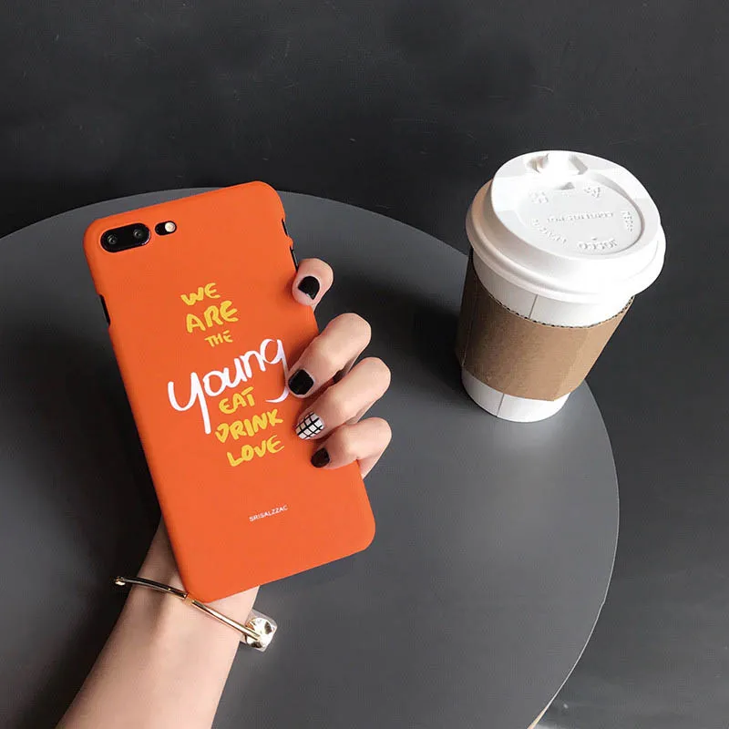 color-5 Матовый телефон случае для iphone xr x xsmax xs Мобильные аксессуары Жесткий Чехол для iphone 7 8 6 6s plus Модный чехол с буквенным принтом - Цвет: color-5
